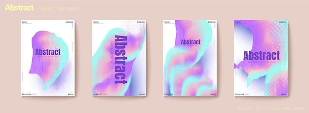 Holographic color fluid flyer set