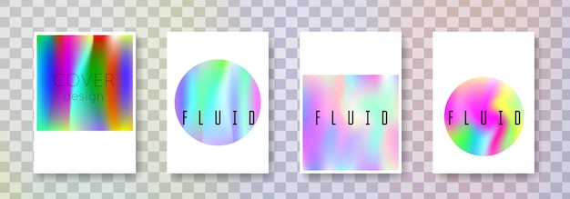 Holographic cover set Abstract backgrounds