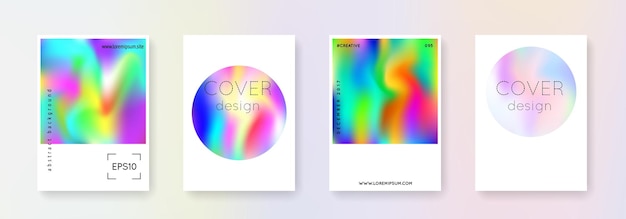 Holographic cover set Abstract backgrounds