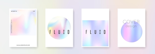 Holographic cover set Abstract backgrounds