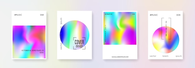 Holographic cover set Abstract backgrounds