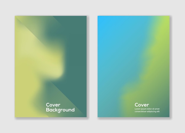 Holographic cover set fluid gradient abstract background