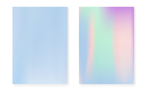 Holographic cover set with hologram gradient background