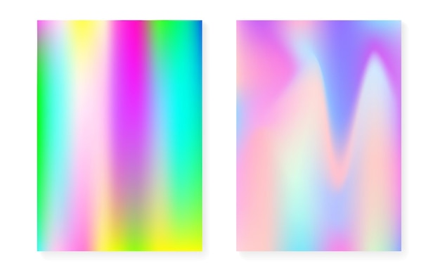 Vector holographic cover set with hologram gradient background