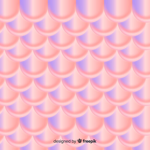 Vector holographic duotone mermaid tail background