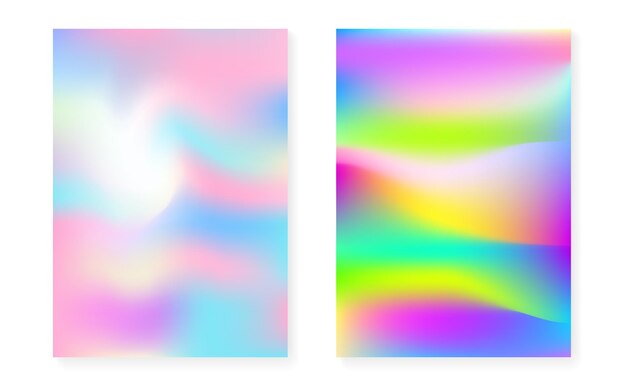 Holographic gradient background set with hologram cover