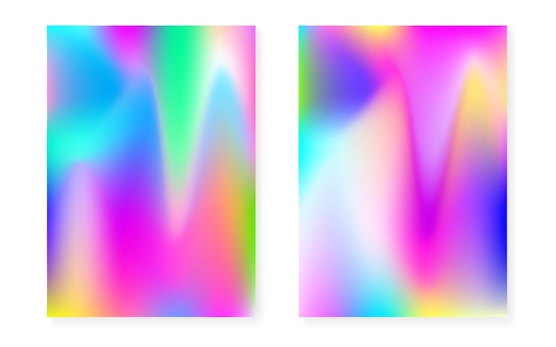 Holographic gradient background set with hologram cover