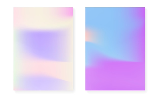 Holographic gradient background set with hologram cover