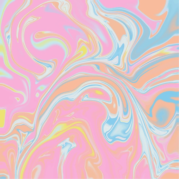 Holographic liquid pastel abstract background vector