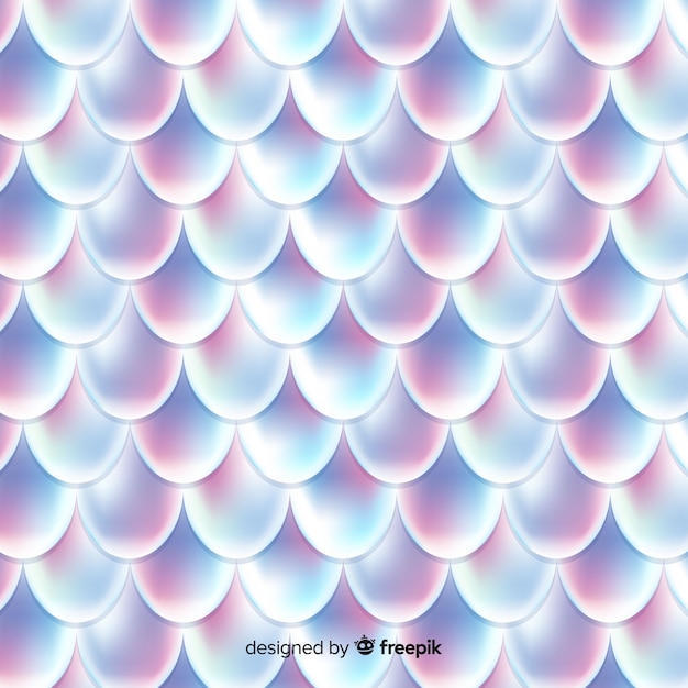 Vector holographic mermaid tail background