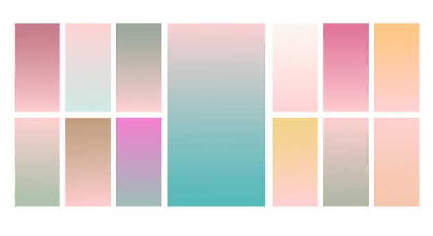 画面およびモバイル アプリ用のホログラフィック パステル カラー グラデーション