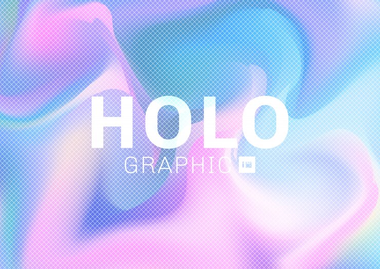 Vector holographic pastel colors background