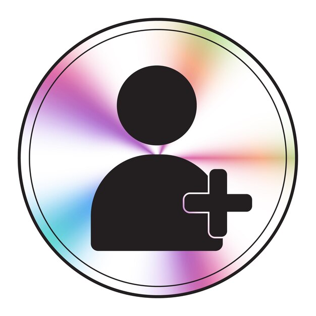 Vettore holographic people avatar user icon design