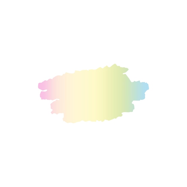 Голографическая наклейка Y2K радужный мазок кисти на белом фоне Вектор градиента