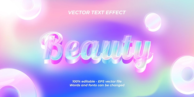 Holographic text effect