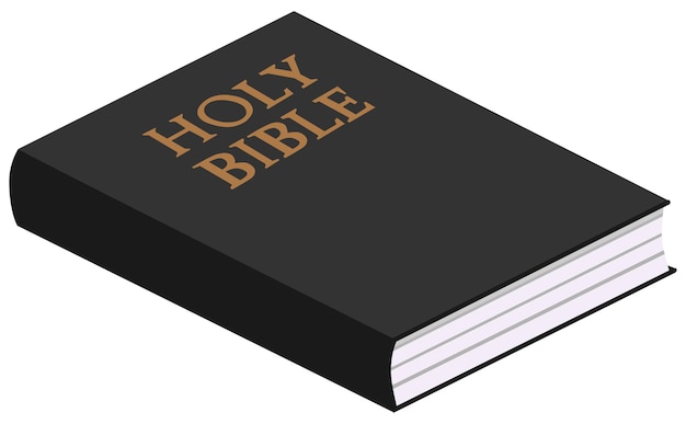 Библейская книга изолирована на белом для баннера веб-страницы в социальных сетях