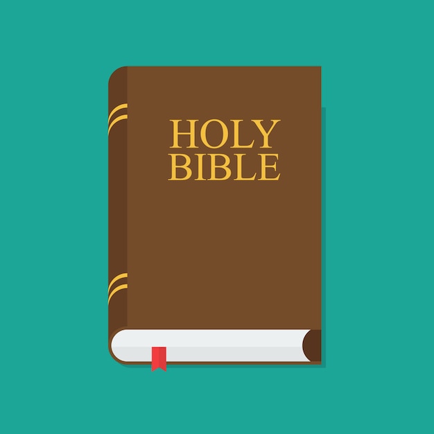 Holy bible flat illustration