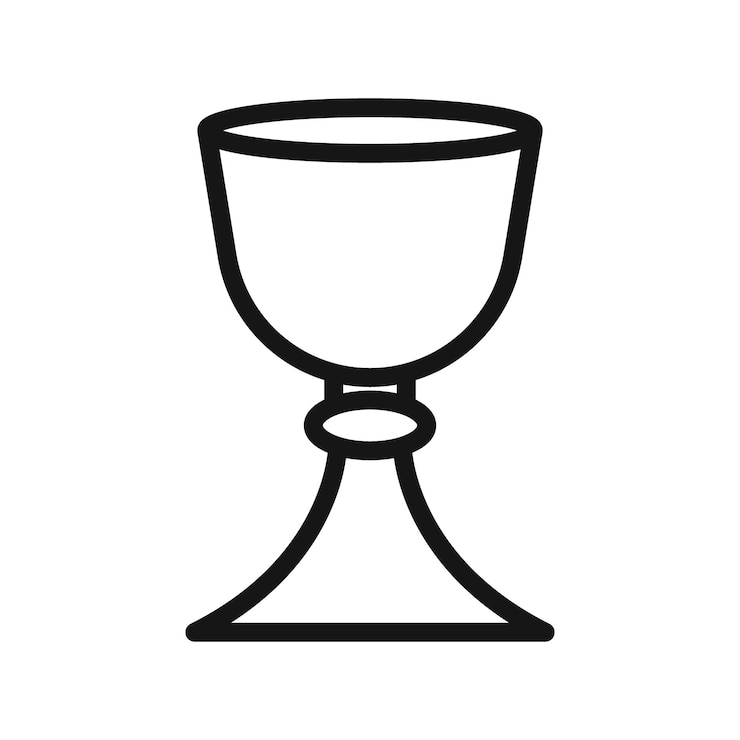 Vector 聖杯のアイコン ブラックラインアートベクトル