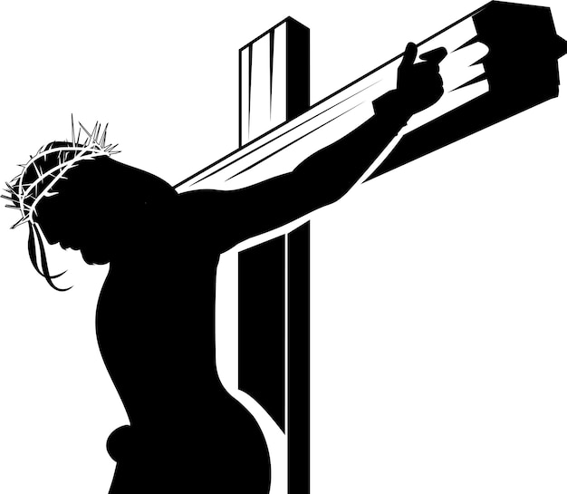 A holy cross, Good Friday  The Christian cross, and the  Holy Week with illustrations about Jesus