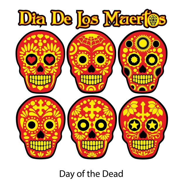 Holy death day of the dead mexican sugar skull