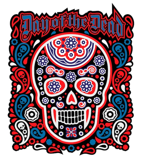 Holy death day of the dead mexicaanse suikerschedel