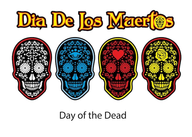 Holy death day of the dead mexicaanse suikerschedel