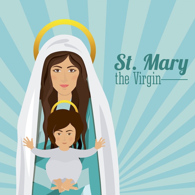 Vector holy family illustration