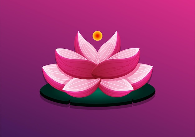 Holy lotus buddha illustration