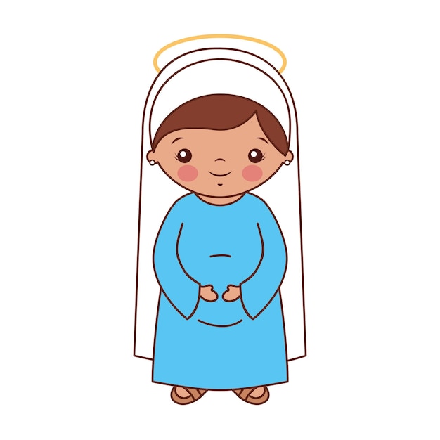 Vector holy mary zwanger cartoon vector illustratie