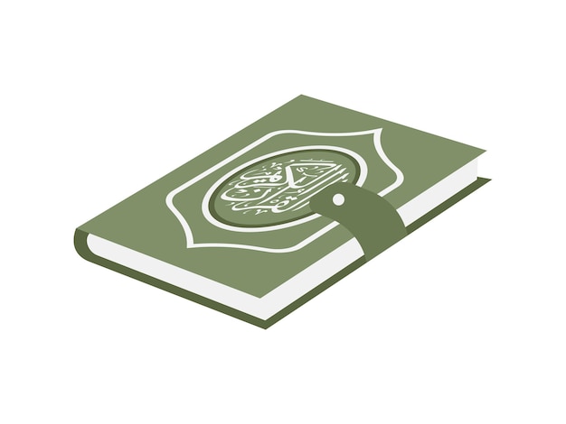 Vector holy quran book islamic illustration