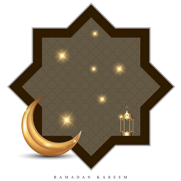 Vettore luna sacra del ramadan kareem. mese di digiuno per i musulmani.