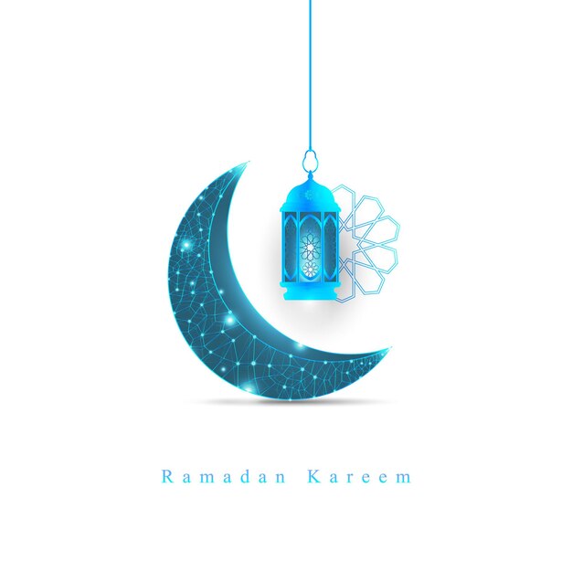 Vector holy ramadan kareem moon. month of fasting for muslims.