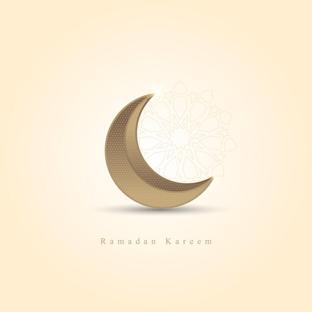 Holy Ramadan Kareem moon. Month of fasting for Muslims.