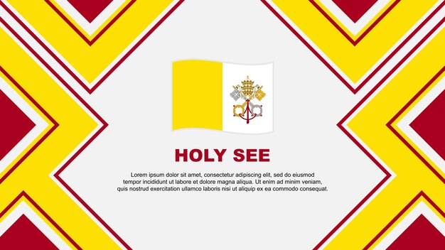 Holy see flag abstract background design template holy see independence day banner wallpaper vector illustration holy see vector