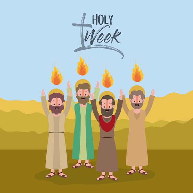 Holy week biblical scene