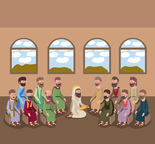 Vector holy week biblical scene