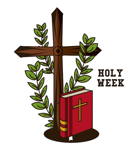 Vector holy week catholic tradition