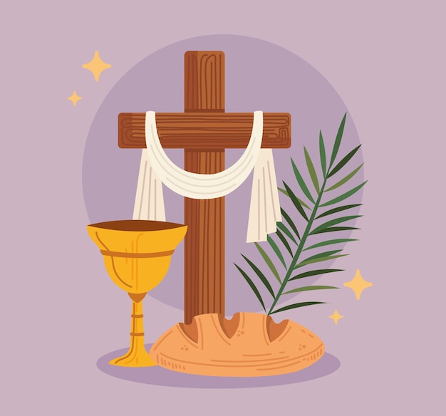 Holy week concept flat style