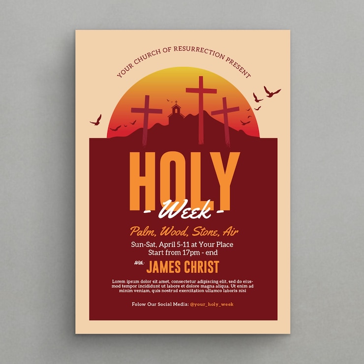 Vector holy week