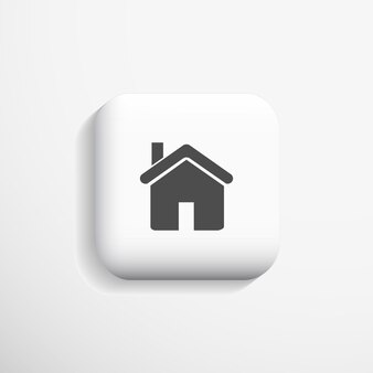 Icona casa 3d illustrazione vettoriale per il tuo design e idee