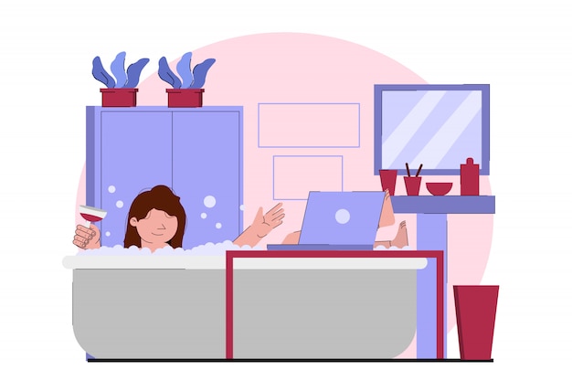 Home activiteiten illustratie