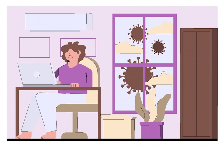 Vector home activities illustration