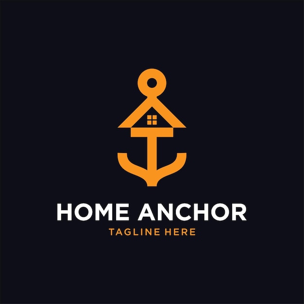 Vector home anchor logo