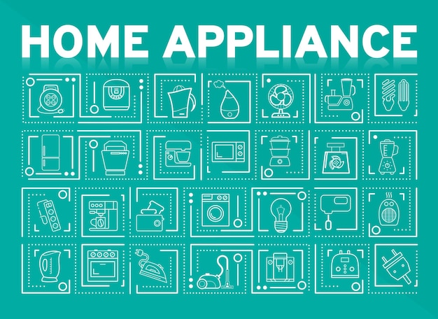 Home appliance vectors devices