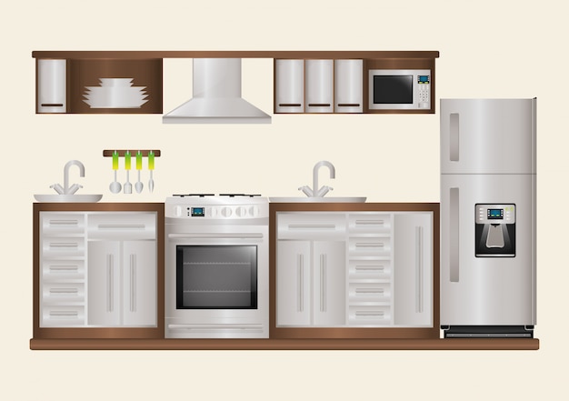 Vector home appliances design.