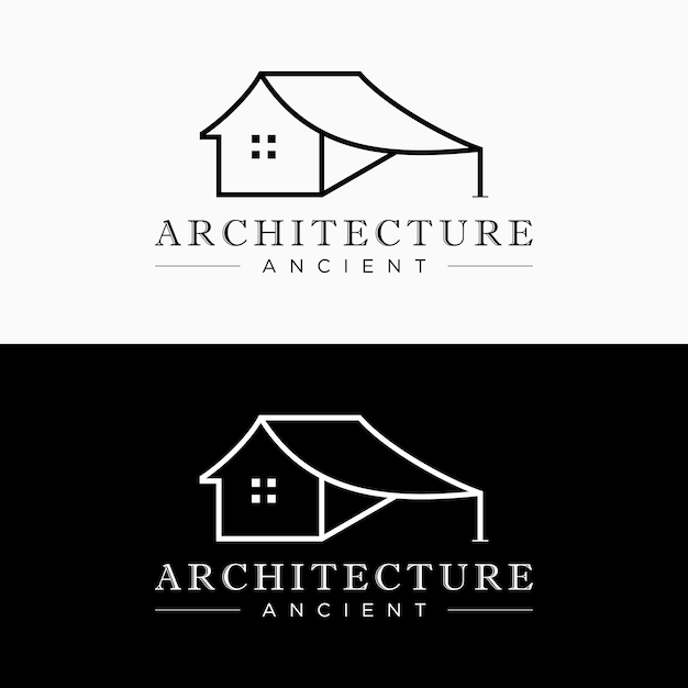 Home architecture classic modern architect riparazione di ristrutturazione logo di lusso design vector