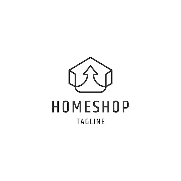 Home arrow line logo