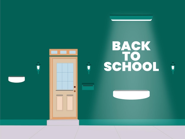 Vector home background simple concept back to school