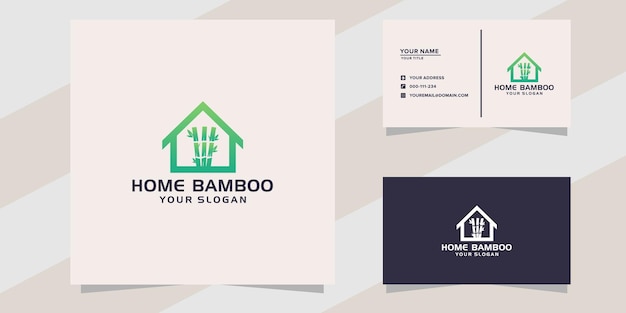 Home bamboo logo template