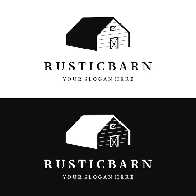 Home or barn logo template design or organic farm barn and vintage animal farm housevintage country logo